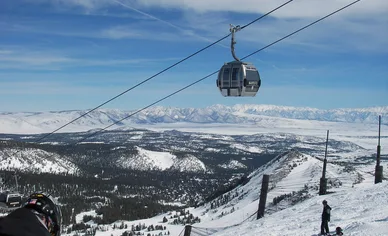 Skiing at Mammoth Mountain, California, 2008